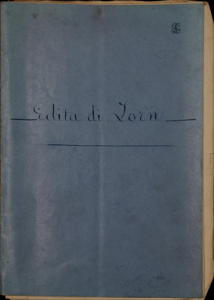 Edita di Lorn. Melodramma in quattro atti del Cav. Felice Romani posto in musica da Giulio Litta per la primavera 1853 al Teatro Carlo Felice in Genova